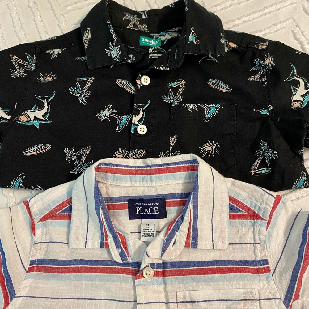 Boys size 4 button up shirts